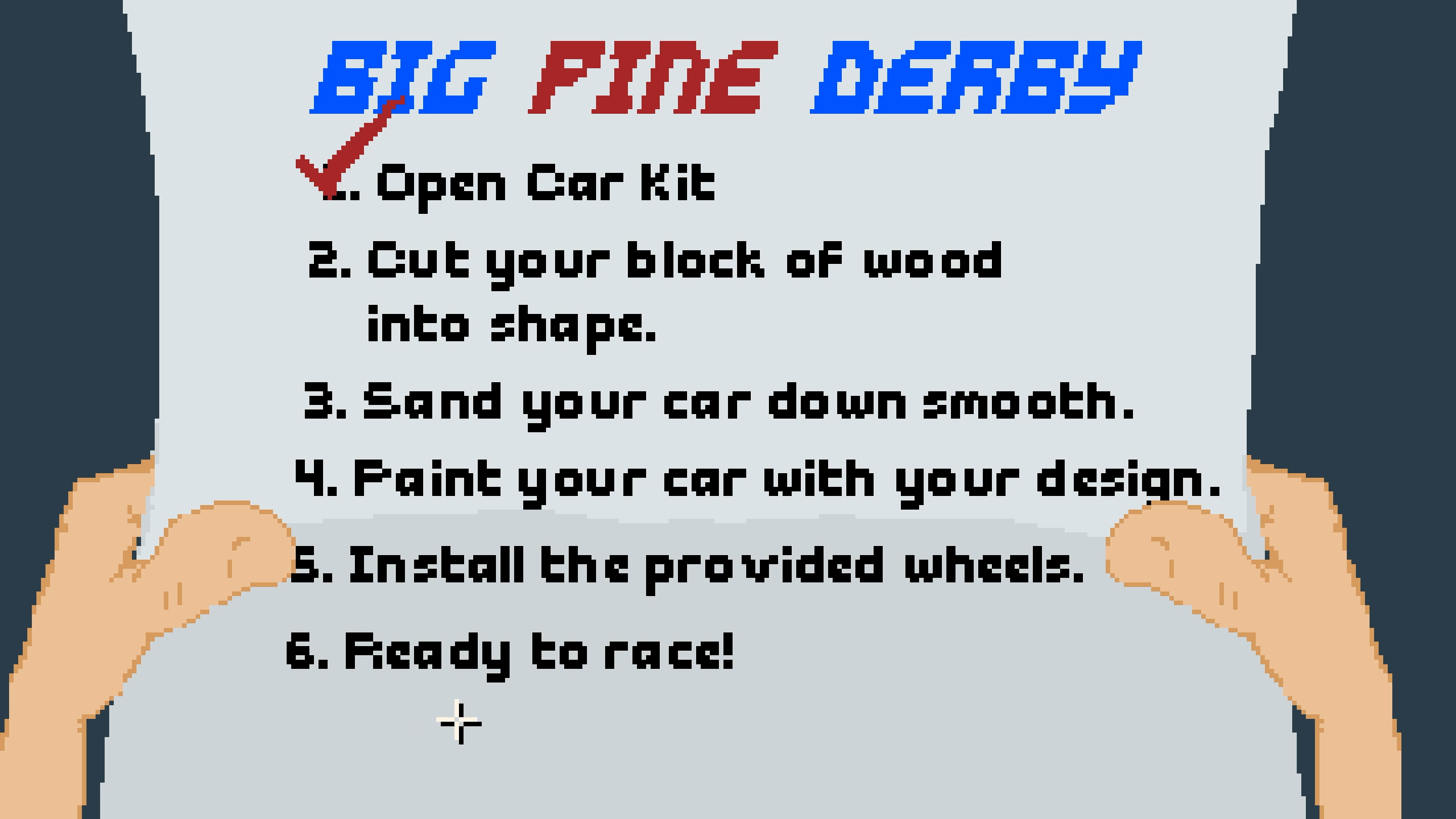 Screenshot from Big Pine Derby showing Henry's To-Do list